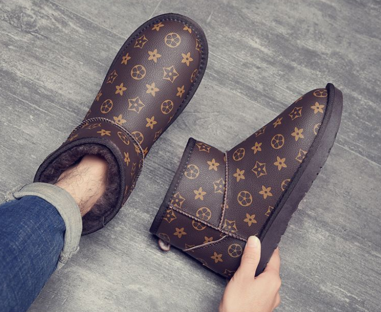 Free shipping Winter 2025 New Design Men Fashion Snow Boots Fleece Lined Thickened Warm Comfortable Cotton Shoes Non Slip Waterproof Soft Leather Shoe