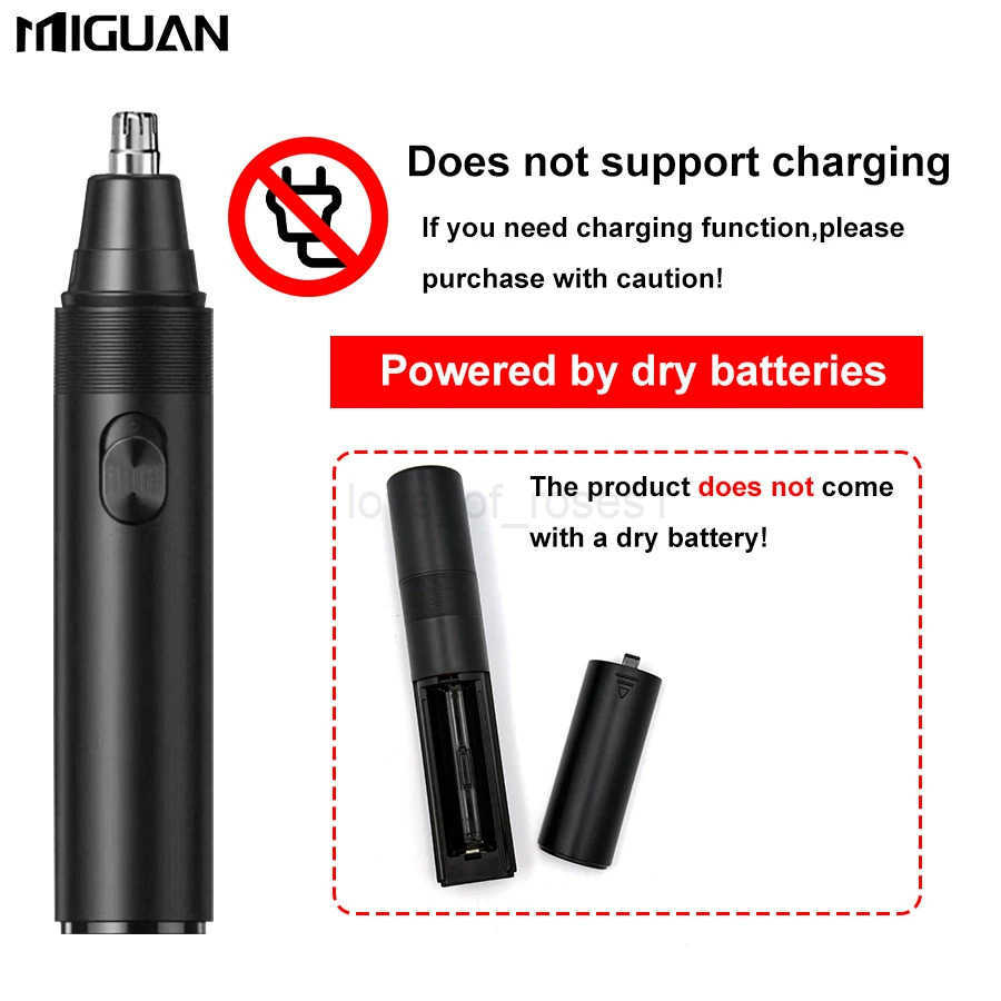 Nose Hair Trimmer Professional Painless Nose And Ear HairTrimmer For Women Men Stainless Steel Head Dual EdgeBlades Z251030