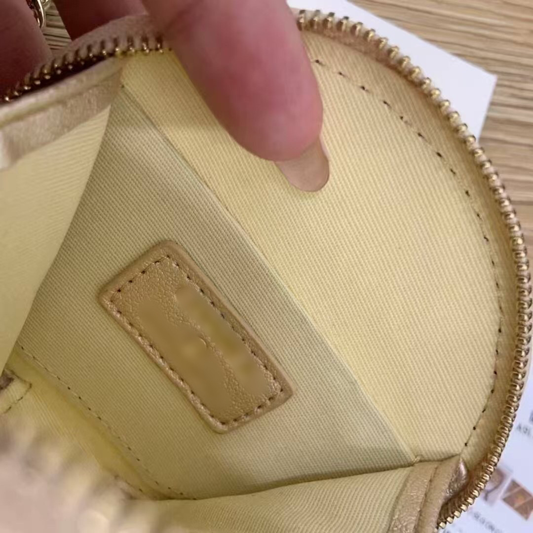 Designer Bags Christmas gift 2-in-1 Round Coin & Earphone Pouch with Chain, PU Leather Gift Set