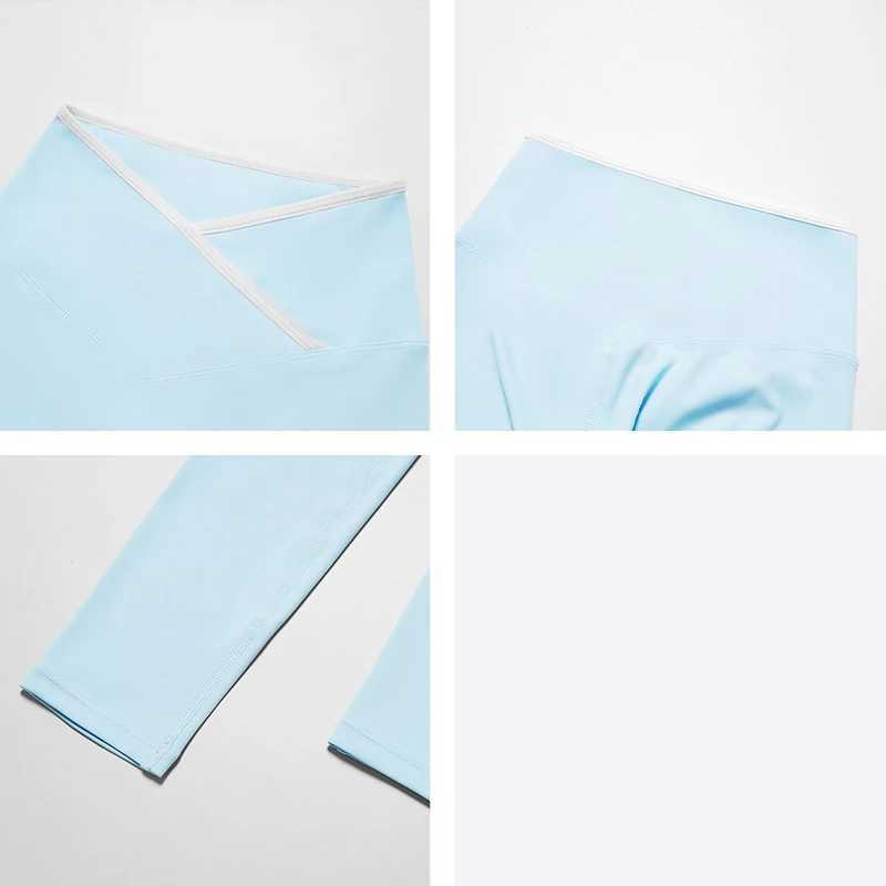 Hearuisavy Bare Feel Tight Yoga Pants Cross High Waist Hip Lift Push Up Sports Leggings Female Running Fitness Workout Gym Pants J251030