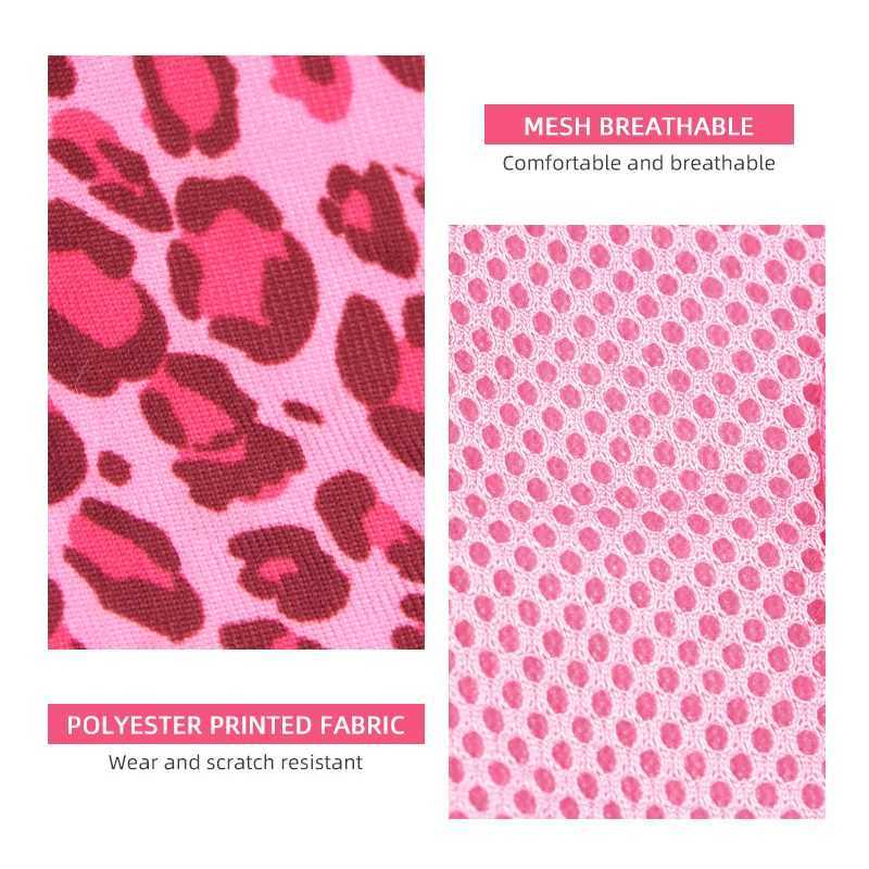 HP360Leopard print pet cat dog harnesssoft mesh fabric inside adjustable harness with 15meter leash J251129