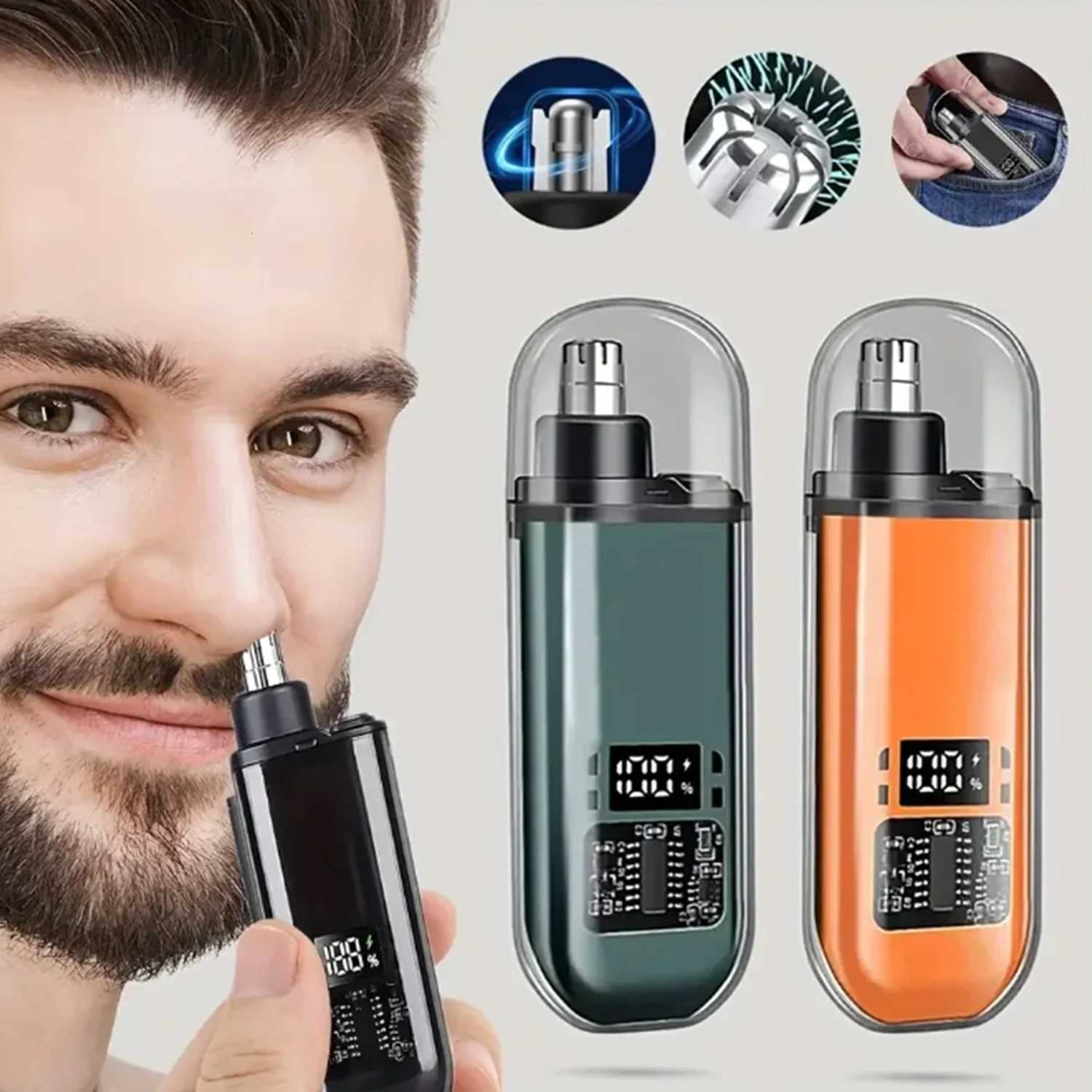 Nose Hair Trimmer for Men Portable Mini Nose Hair Remover USB Rechargeable Trimmer for Nose and Ears Electric Nose Hair Cutter M251030