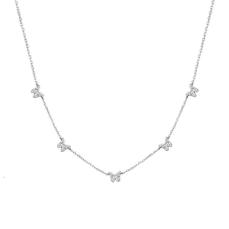 Fashion S Pure Sier Earrings Spring Summer Ear Jewelry Butterfly Necklace for Women Light Niche