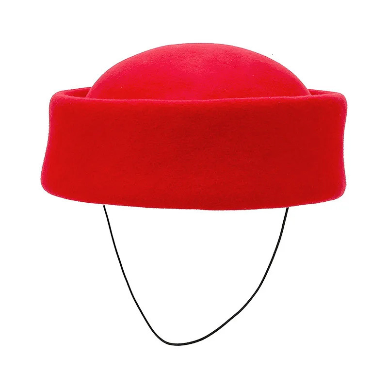 Vintage Retro 100 Wool Beret for Women Fashion Japanese Autumn Winter Sailor Hat Pillbox Hat Captain Cap251029