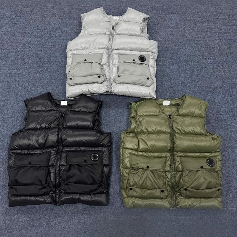 2025 Vests Coats Windbreaker Zipper Outwear Coat Men Jacket Women Vest Clothes Down Parkas Warm Sleeveless Casual Waistcoat 251029