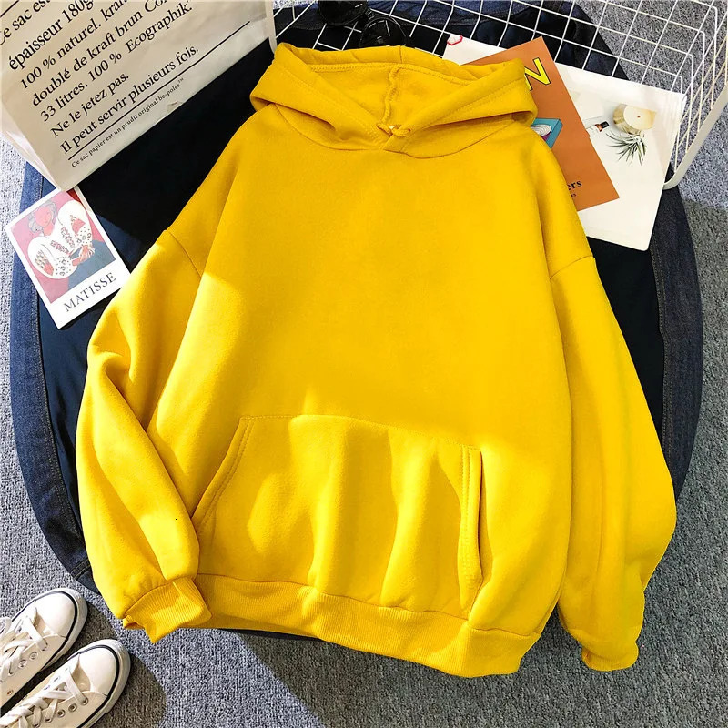 Autumn Casual Womens Solid Hoodie Comfortable Strecth Sweatshirts Loose Pocket Warm Clothes Fashion Street Female Pullovers 251030