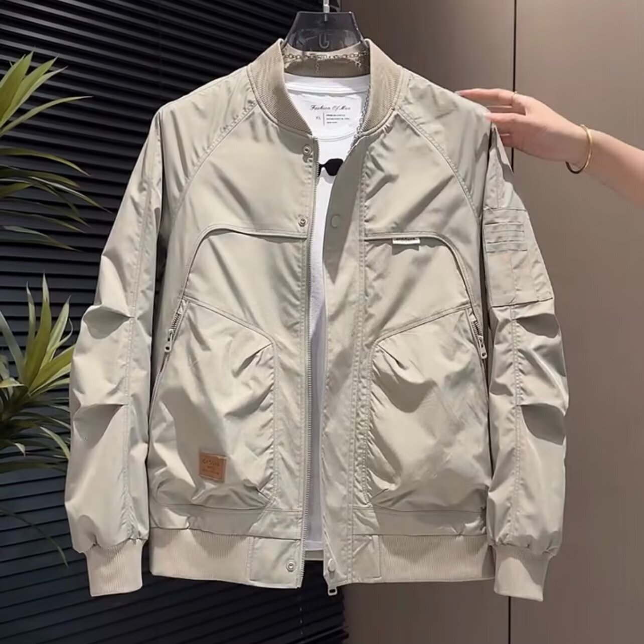 Men's Baseball Jacket Spring Autumn Fashion Versatile Casual Designer Coat Workwear Coat Men's Trendy Stylish Top Men's Fashion