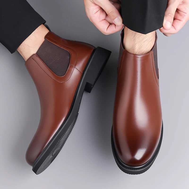 2025 Autumn Business Casual leather mens Comfortable and fashionable Chelsea ankle boots Z251029