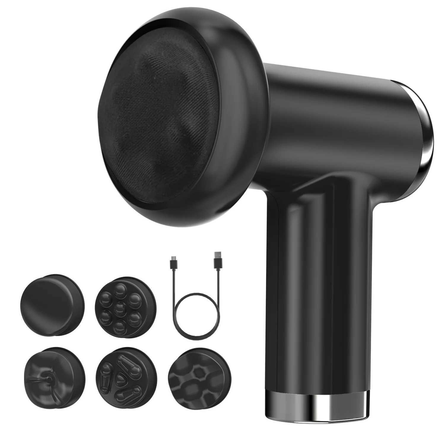 Portable Electric Massage Gun Body Sculpting Massager Deep Tissue Muscle Relaxation Massage Machine With 5 Heads For Full Body J251030