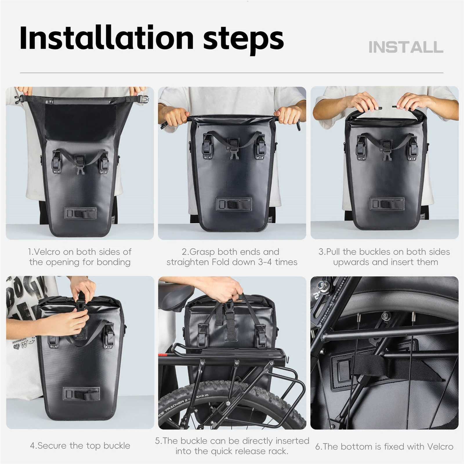 Cycling Rear Seat Bag Quick Release Cycling Riding Storage Bag Large Capacity Cycling Rack Seat Bag Multifunctional H251029