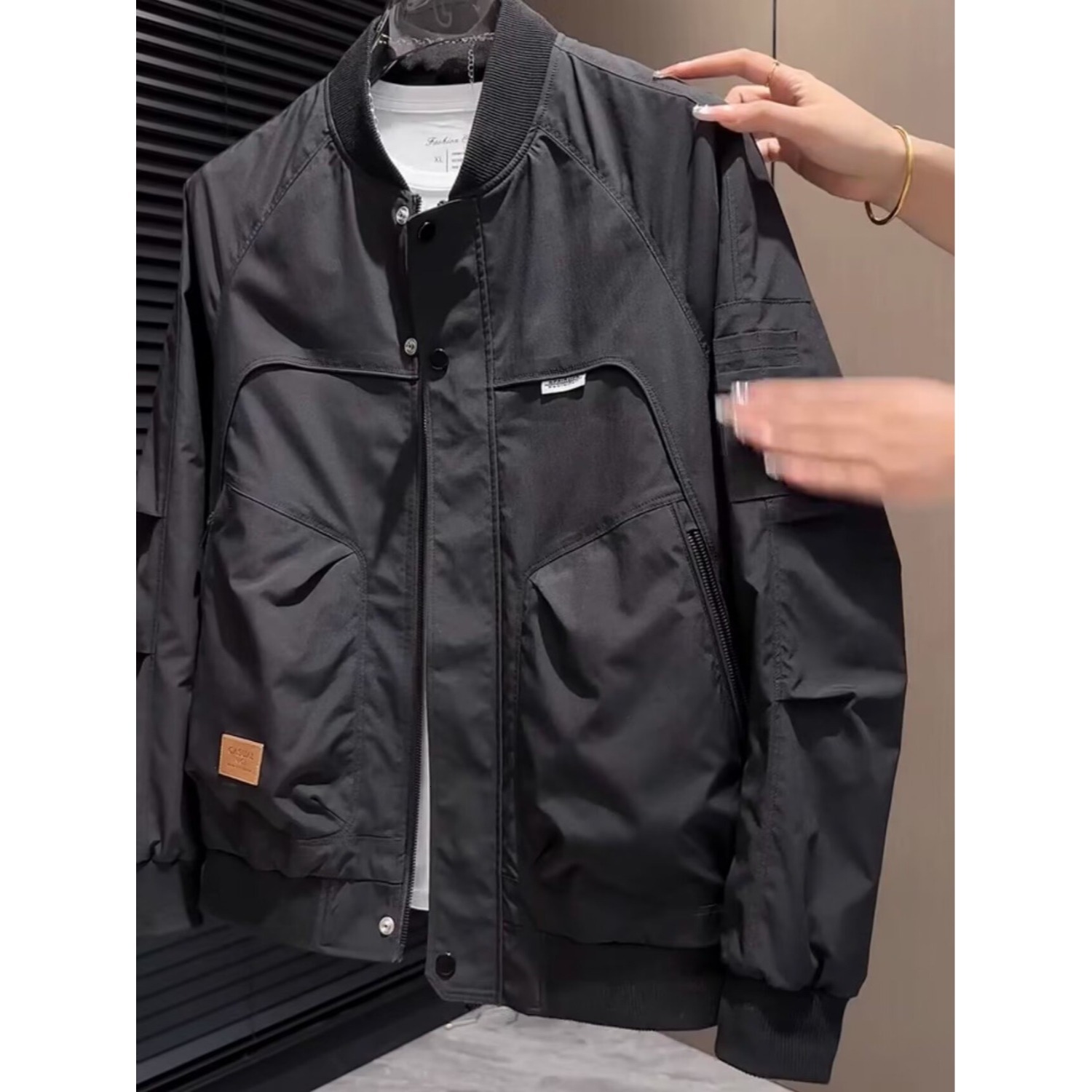 Men's Baseball Jacket Spring Autumn Fashion Versatile Casual Designer Coat Workwear Coat Men's Trendy Stylish Top Men's Fashion