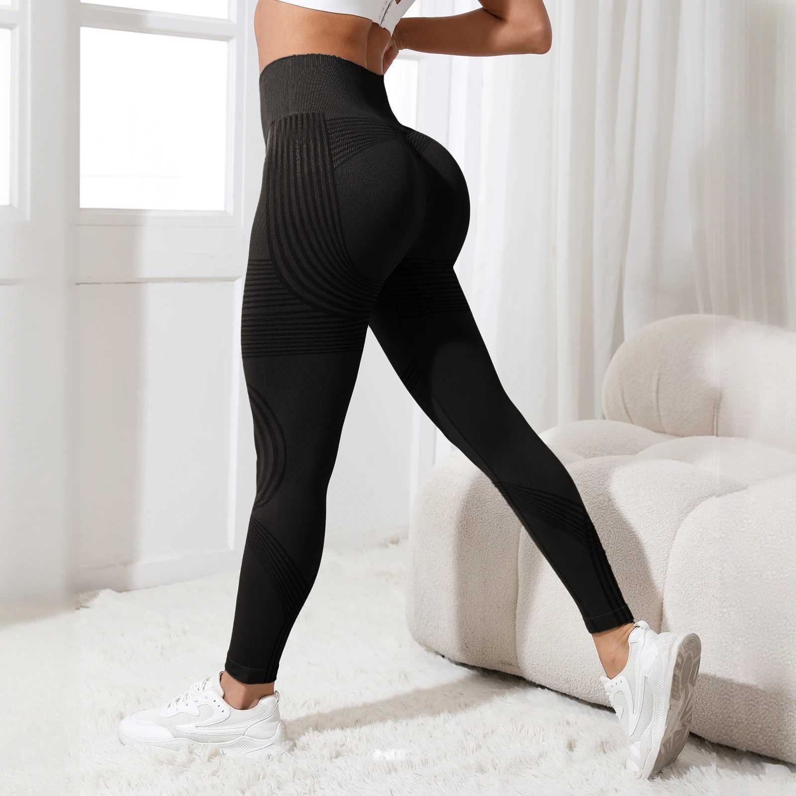 Women Scrunch Butt Lifting Seamless Leggings Booty High Waisted Workout Yoga Pants J251030