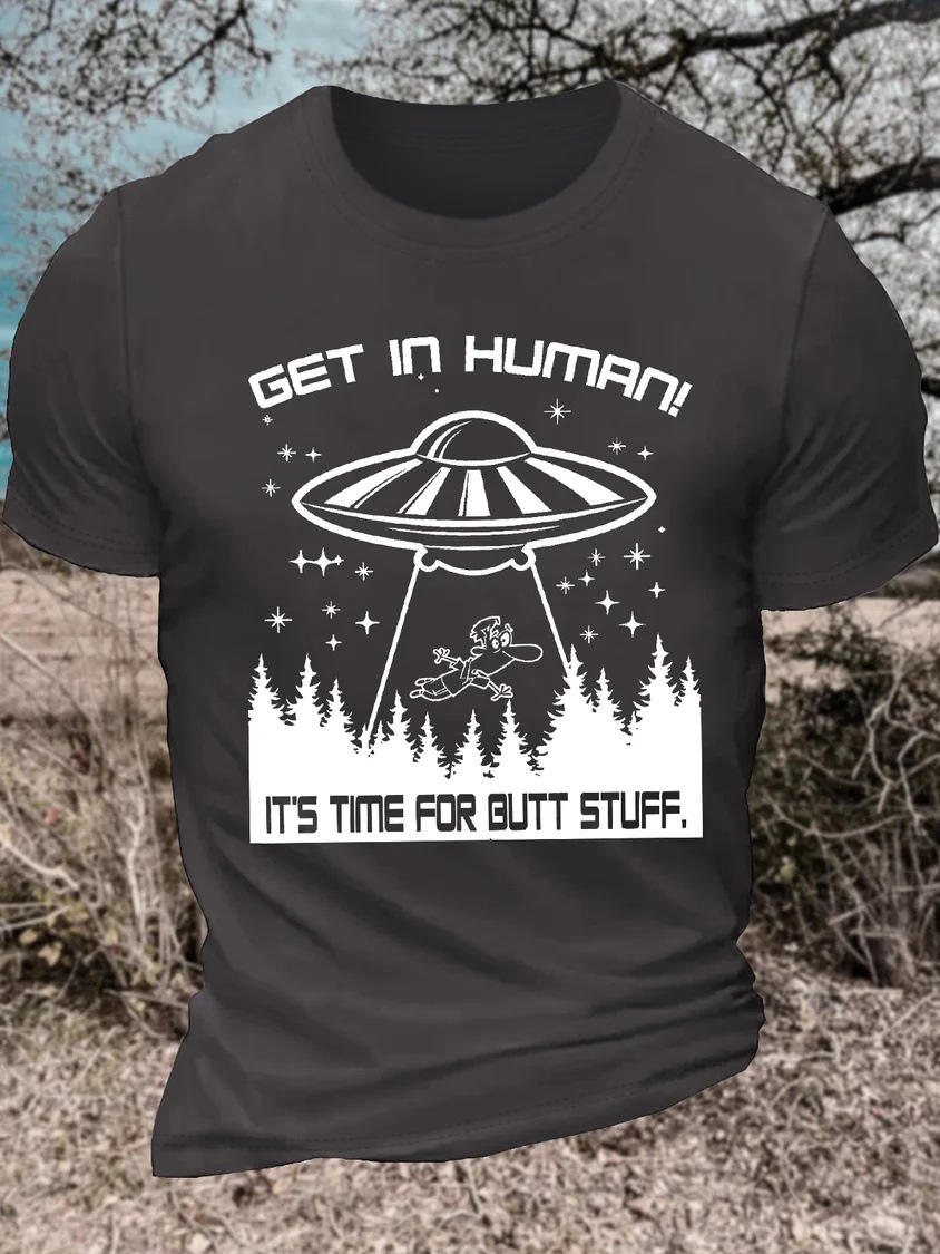 European and American Oversized Fun Graphic Print Cotton Crew Neck Casual Letter T-Shirt - TT7298