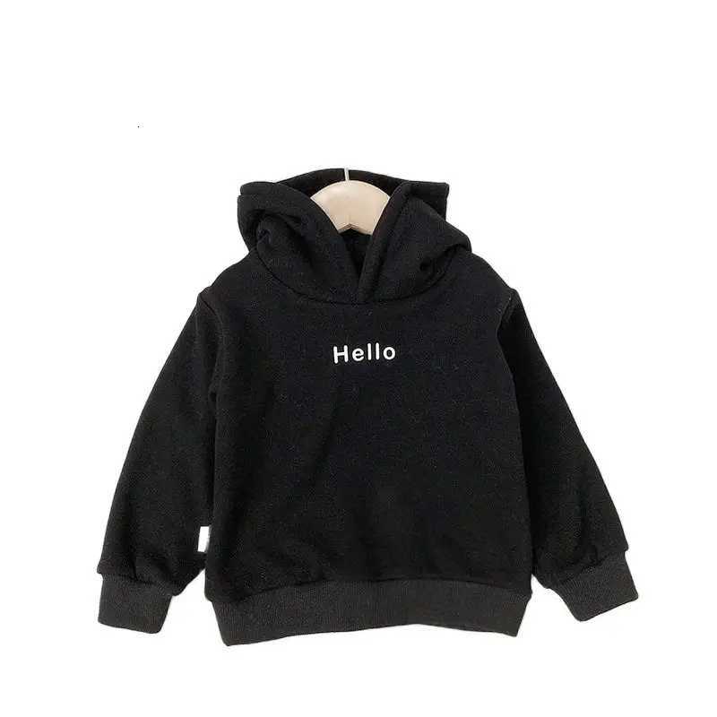2024 New kids Autumn Winter hoodies fashion boys fleece sweatshirts letter embriodery girls keep warm hoodies boys clothesT251030