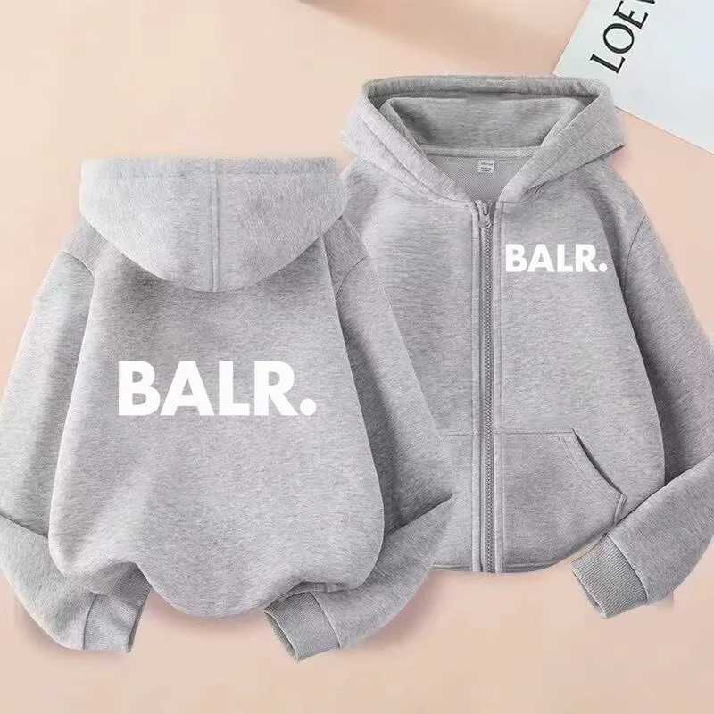 Childrens BALR Letters Zipper Style Long Sleeve Hoodies Clothing Girls Boy Charming Top 312Yrs Leisure Sweatshirt Fashion CoatT251030
