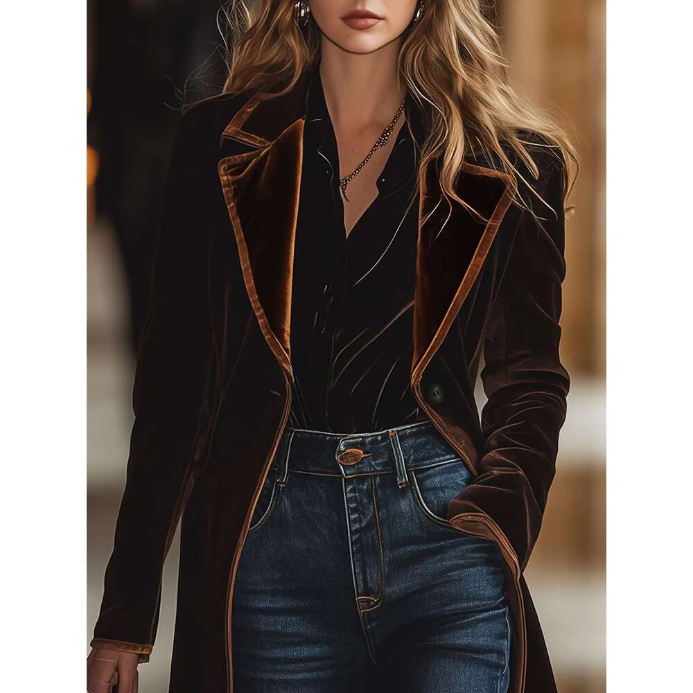 Elegant Coat Elegant Women S Coat Formal Everyday Chic Outerwear Structured Non Stretch Fabric For Office Parties Casual Outfits Timeless Clothing