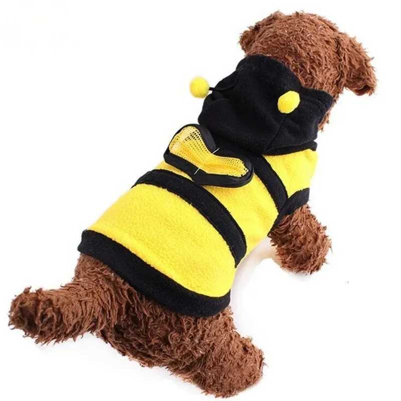Bee Pet Puppy Coat Apparel Outfit Fleece Clothes Dog Cat Hoodie Fancy Costume Dog Clothes for Small Dogs C251030
