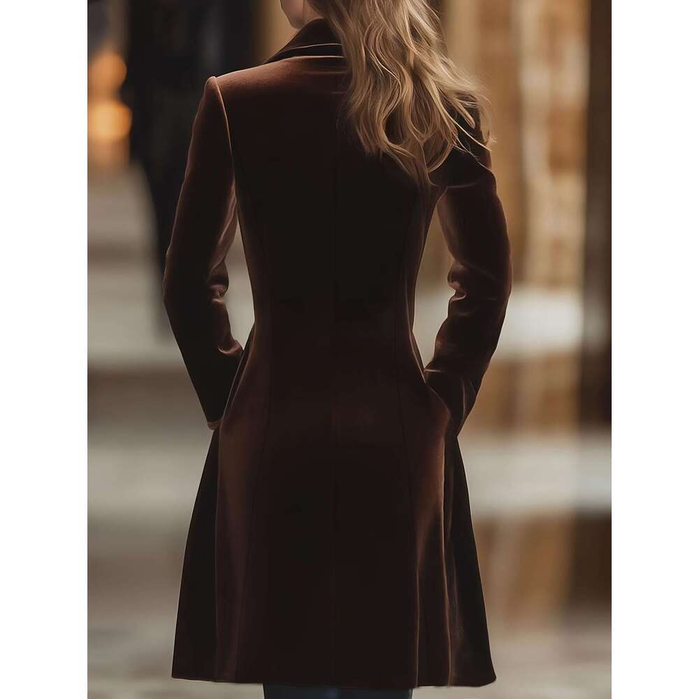 Elegant Coat Elegant Women S Coat Formal Everyday Chic Outerwear Structured Non Stretch Fabric For Office Parties Casual Outfits Timeless Clothing