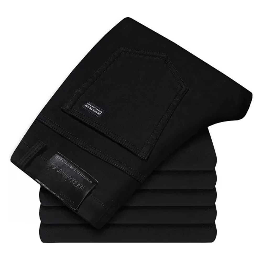 Wthinlee Business Men Jeans Casual Straight Stretch Fashion Classic Blue Black Work Denim Trousers Spring Summer Brand Clothing J251030