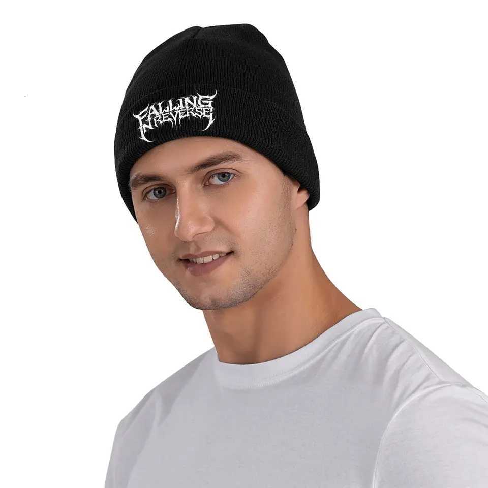 Men Women Beanie Falling In Reverse Heavy Metal Band Merch Winter Warm Knitting Skull Cap Pop Punk Bonnet HatsXJ251030
