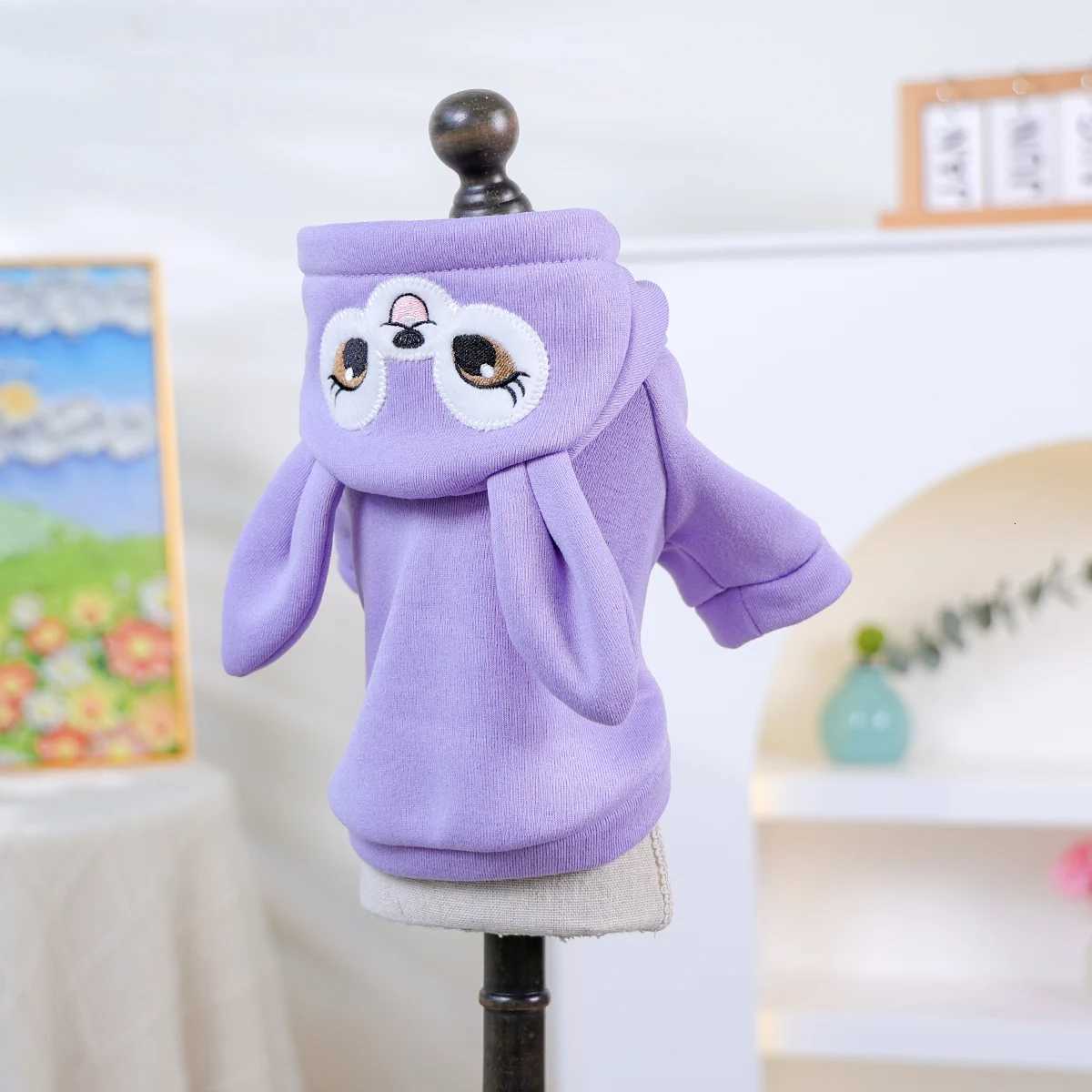 Dog Clothes Spring and Autumn Pullover Twolegged Clothes Small Dog Comfortable Sweater Cute Rabbit Winter Warm C251030