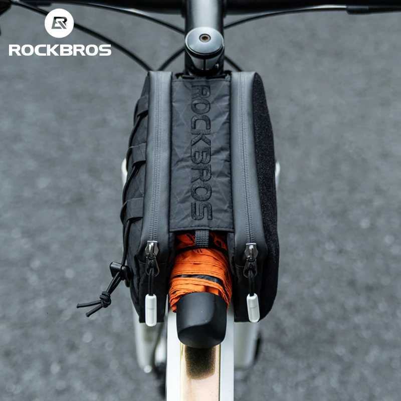 ROCKBROS Bike Bag Top Tube Bag Floating Installation Method Cycling Saddlebags Bicycle Pannier Bag Large Capacity Equipment H251029