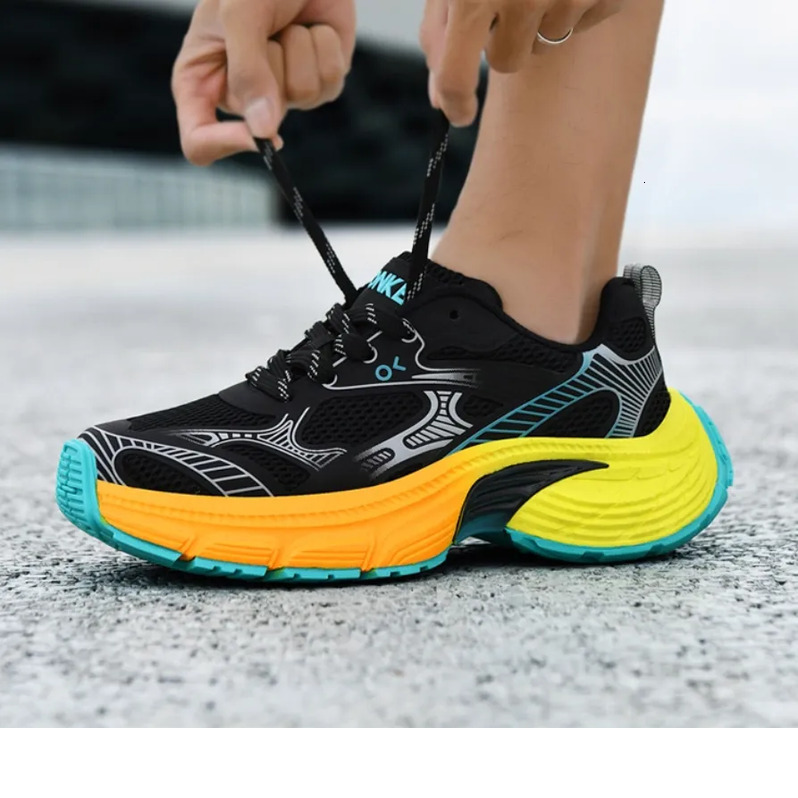 ONKE Dad Shoes for Women New Thick-Soled Height-Increasing Casual Sports Shoes Fashionable Versatile Breathable Mesh Running Shoes Anti-slip