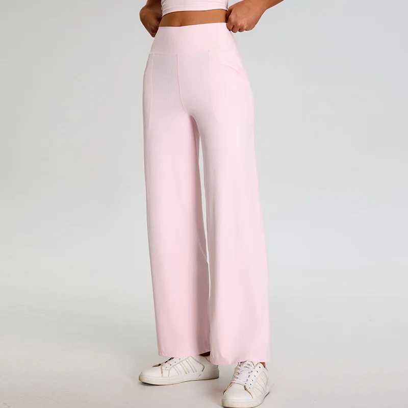 Ribbed Yoga Pants For Women Leggings Gym Workout Leggings High Waist Fitness Leggings Outdoor Running Sports Pants Straight Leg J251030