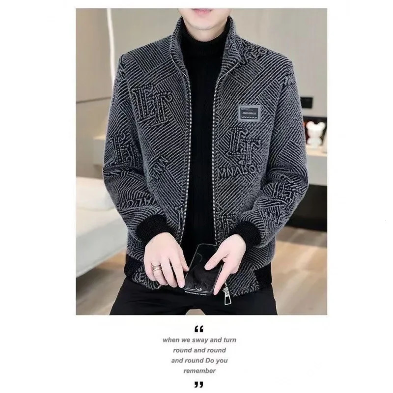 Mens Autumn Jacket Stand Collar Short Casual Woolen Coat Stylish Korean Version Plaid Shirt for Men Spring And Wear 251029