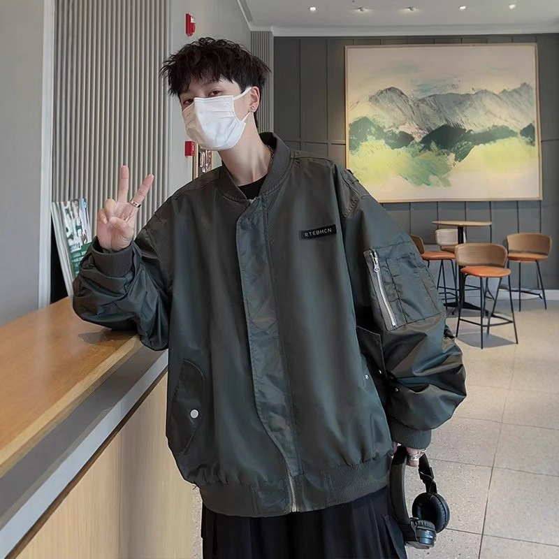 Trendy Brand Pilot Jacket For Men Spring And Autumn New Loose Casual Versatile Baseball Stand Designer Coat Collar Workwear Jacket