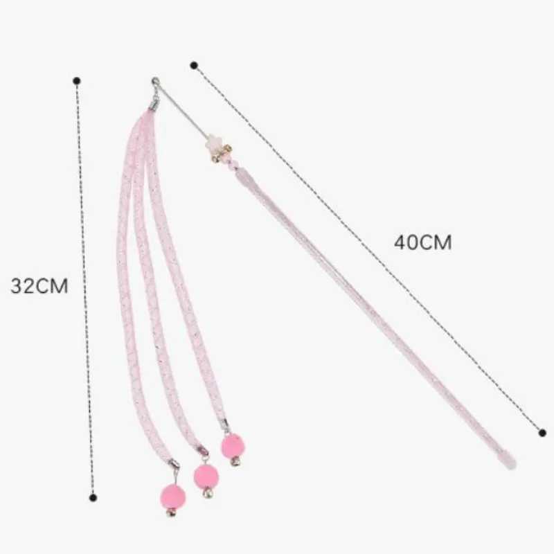Cat Toy Wool Ball String Toys for Cats Teaser Stick Steel Wire Cat Toys Interactive Bite Resistant Ball Funny Cats Toy with Bell S251029{category}