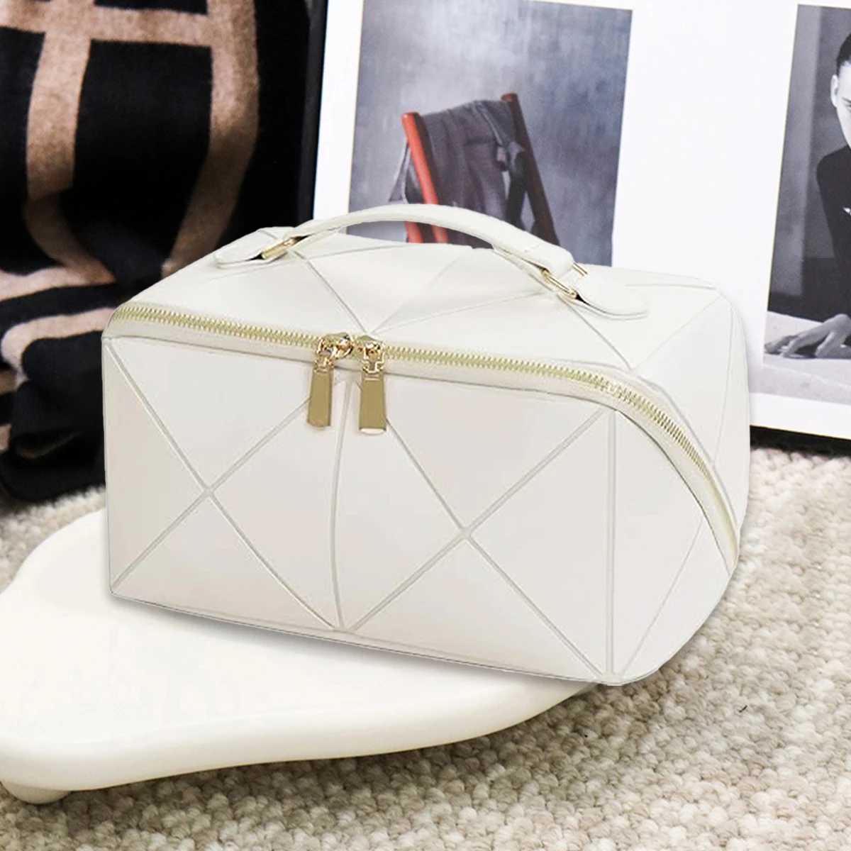 Womens Folding Makeup Bag Accordion Pillow Cosmetic Bag Large Capacity Portable Handbag Storage Bag Ladies Storage Bag Cosmeti J251115