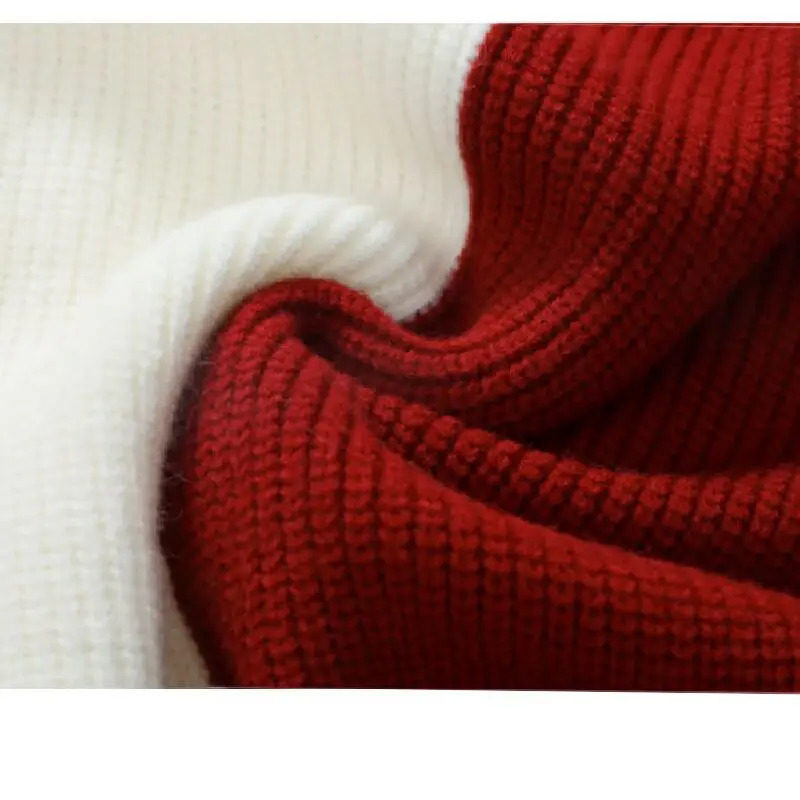 Youth Style Pullover Cardigan Men Color Block Jacquard Round Neck Long Sleeve Open Front Loose Fit Comfortable Warm Clothing 251017