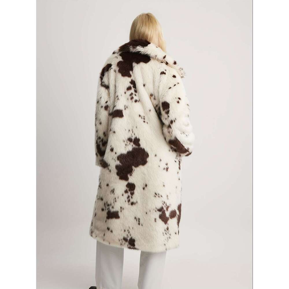 Fake Coat Women S Elegant Fake Rabbit Fur Long Formal To Casual Outerwear With Door Closure Non Stretchy Coat For Parties Office Everyday Outfits