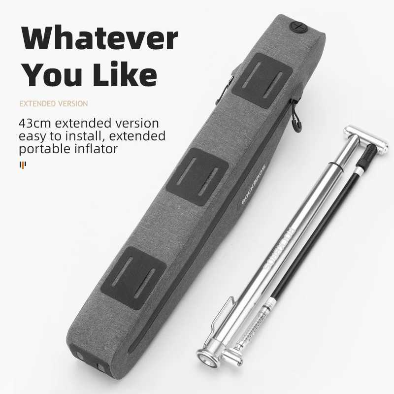 ROCKBROS 15L Full Waterproof Bike Bag Front Tube Triangle Lengthed Double Zipper Scratchresistant Bicycle Bag Bike Accessories H251029