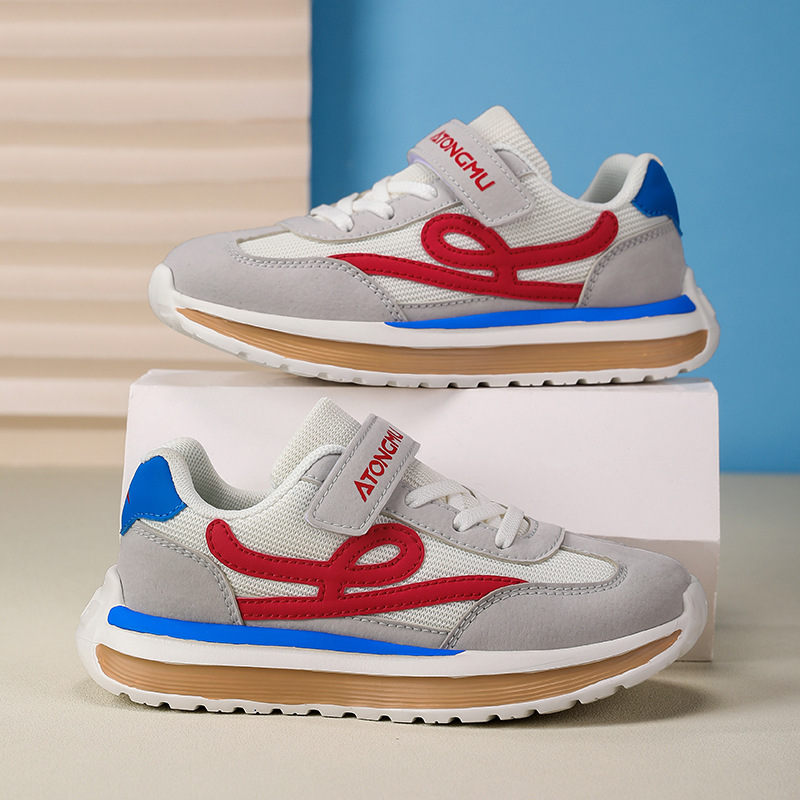 Boys and girls' shoes spring and autumn new children's mesh breathable sneakers for primary school students versatile casual shoes2025