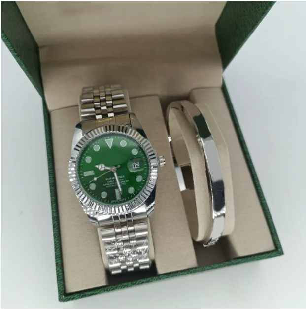 2-piece set of 5-piece watch luxury designer high-quality women's pink dial hollow strap fashionable gold bracelet quartz watch student women's watch Reloj Mujer