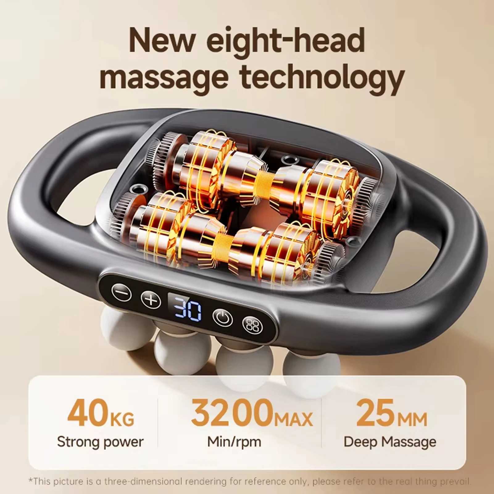 High Frequency Vibration Fascia Gun 168 Head Body Massage Gun Back Waist Massager Neck Shoulder Massager Masajeador J251030