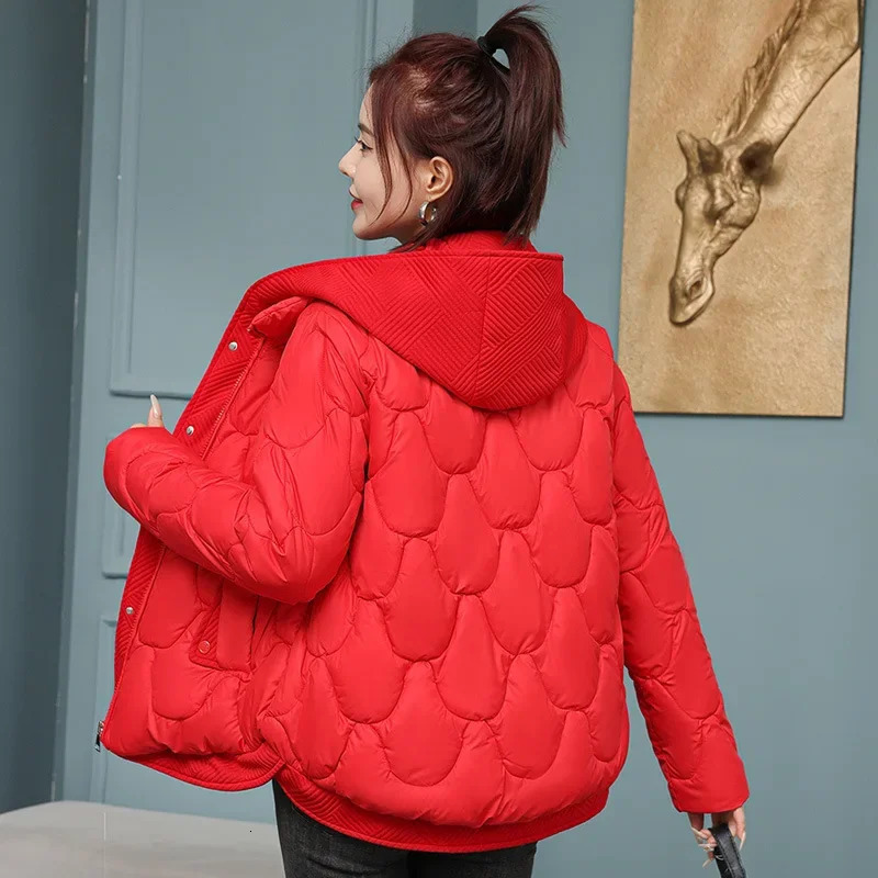 Maillard Puffy Cotton Coat Womens Petite Winter Jacket Loosefit Short Korean Style Thick Warm Cotton Padded Jacket 251030