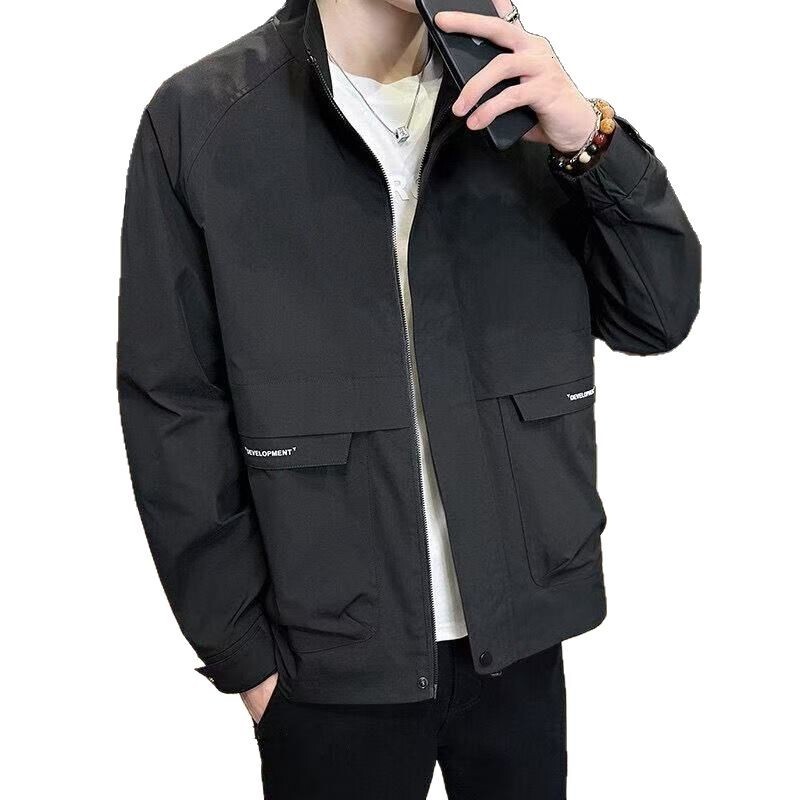 High-quality Men's Clothing 2025 Spring And Autumn New Men's Trendy Casual Men's Fashion Brand Designer Coat Stand Collar Workwear Jack
