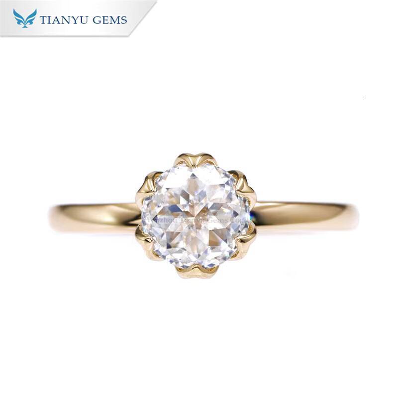 Tianyu Gems Jubilee Cut Moissanite Ring Elegant Fine Jewelry