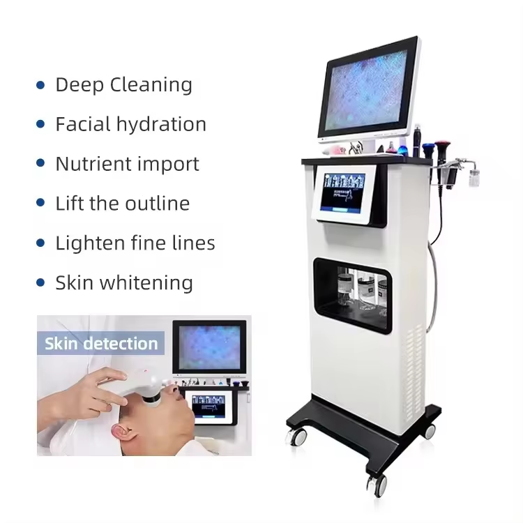 11 in 1 Microdermabrasion Facial Deep Cleansing Water Aqua Peeling Hydra Dermabrasion Machine with Skin Scalp Analyzer