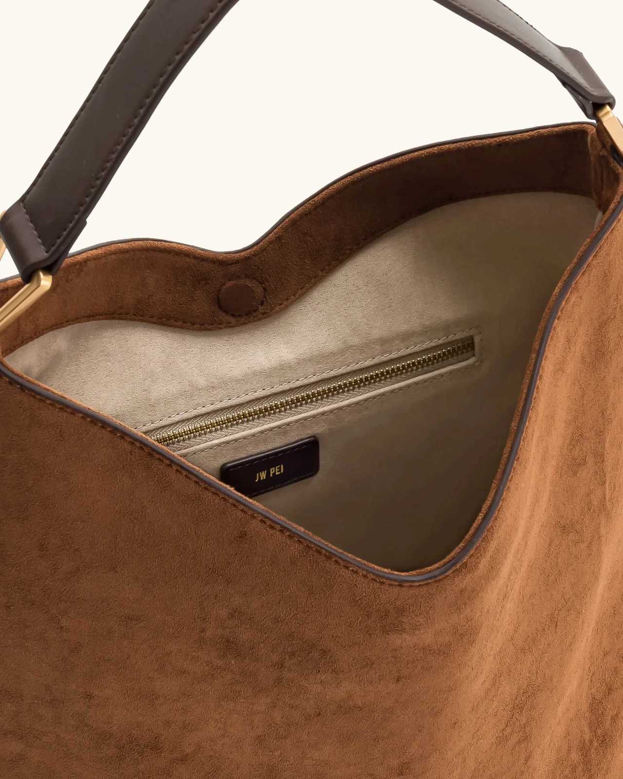 Designer bag JW PEI Aria Faux Suede Shoder Bag Large Capacity Solid Color Underarm Bag Simple Casual Cmuter Bag Luxury Designer Bags Y251029