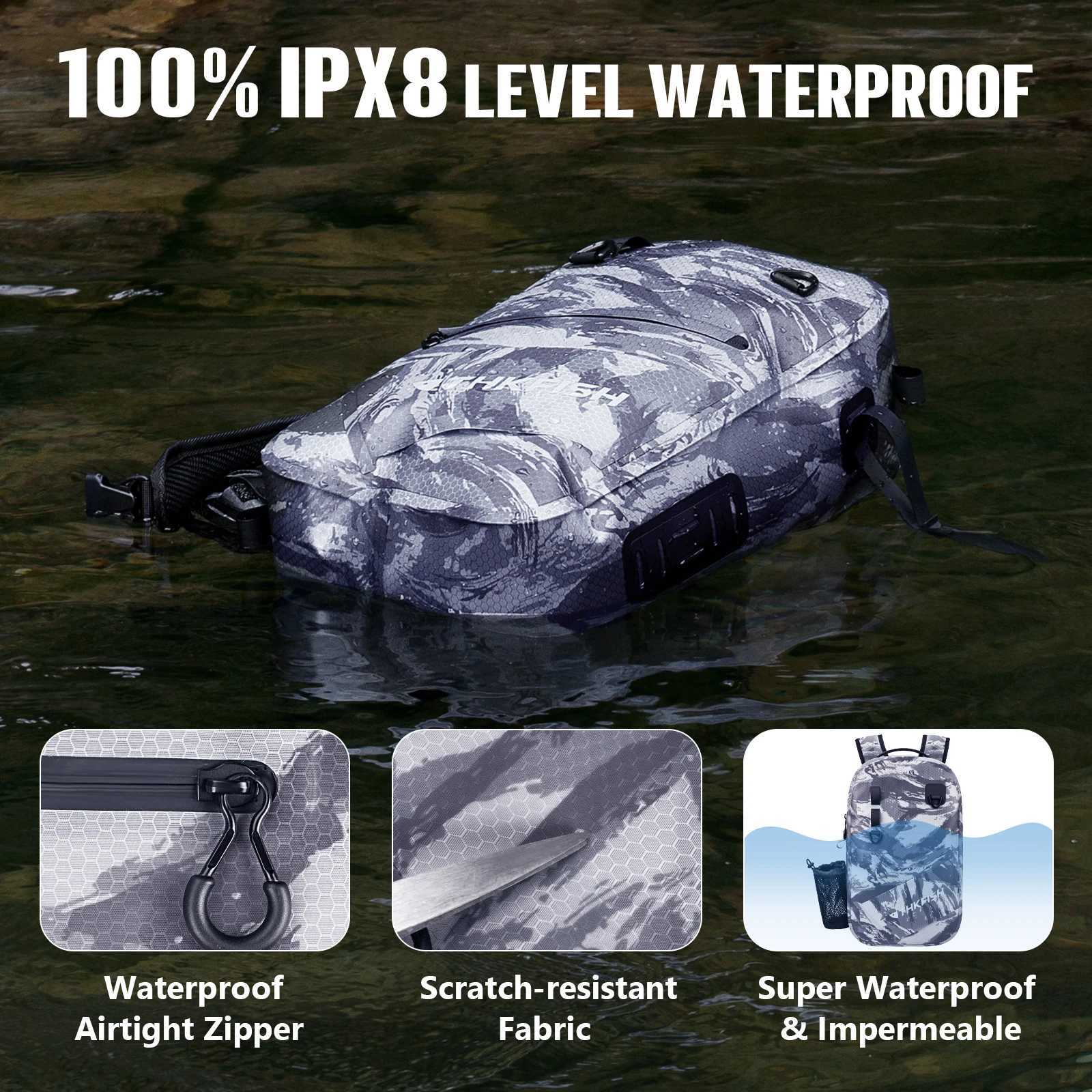 Waterproof Fishing Backpack Brown Multipurpose Fishing Tackle Bag Fishing Lures Storage Bags Outdoor Cycling Hiking Backpacks H251029