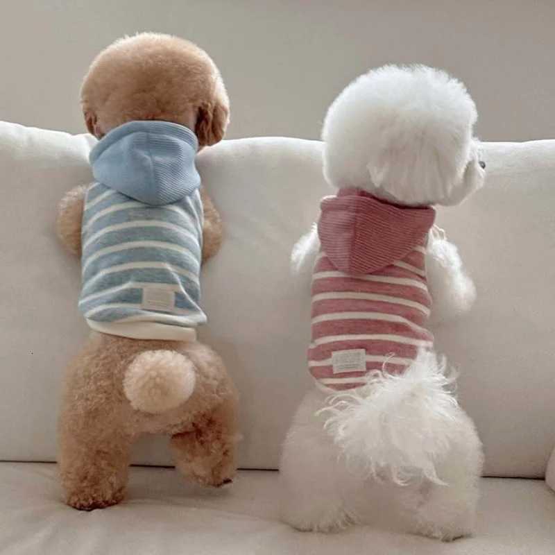 Autumn Pet Dog Clothes Fashion Striped Dog Hoodies Cute Soft Puppy Sweatshirt Warm Cat et Coat Pet Hoodies Chihuahua Apparel C251030
