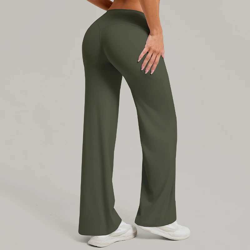 Hearuisavy Women StraightLeg Sports Pants Gym Clothing Naked Feeling Compression Wide Leg Yoga Leggings Pilates Fitness Tights J251030