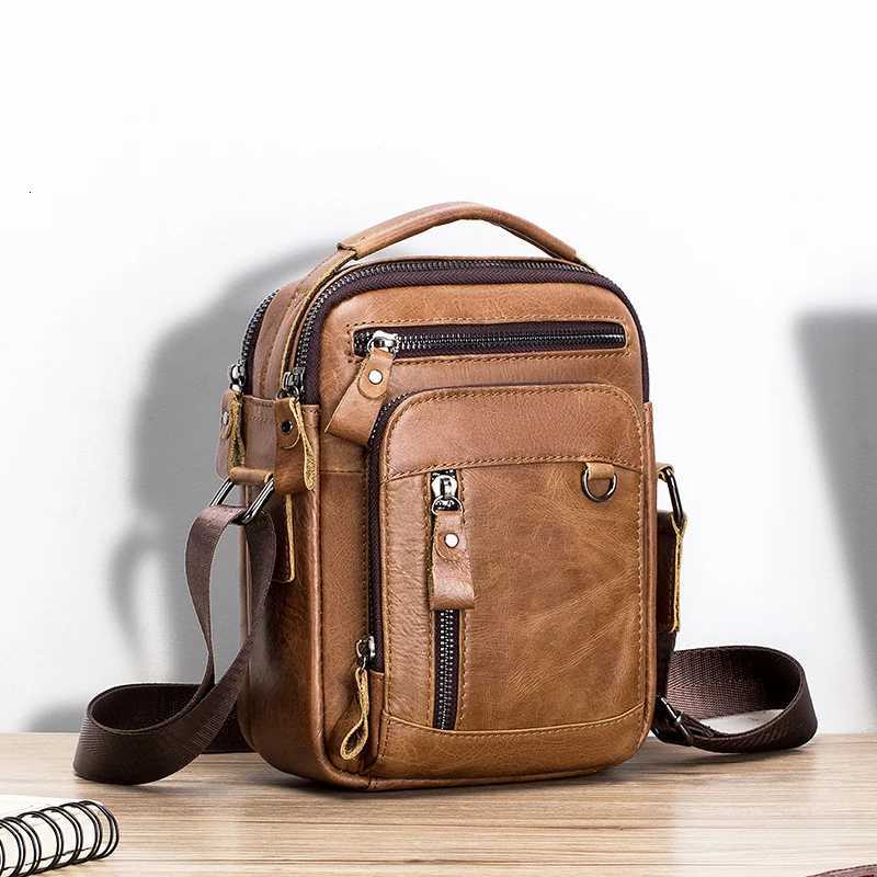 Br00 Genuine Leather Mens Shoder Bags Messenger Bag for Men Crossbody Bags new Small Man Designer Handbag Bolso M Y251011