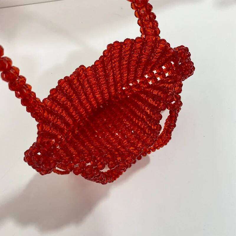 Love Pattern Tassels Purses Women Handbags Designer 2023 Top-Handle Vacation Beach Party Dinner Weeding Beaded Ladies