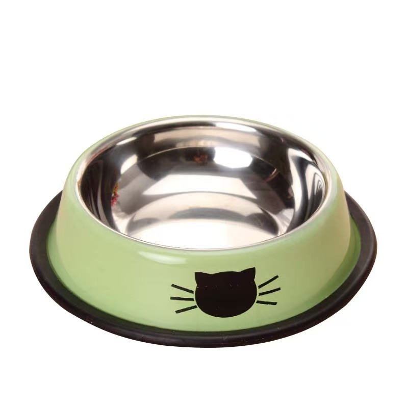 H1199 Stainless steel non-slip pet bowl, anti-tipping, wholesale and custom pet supplies.