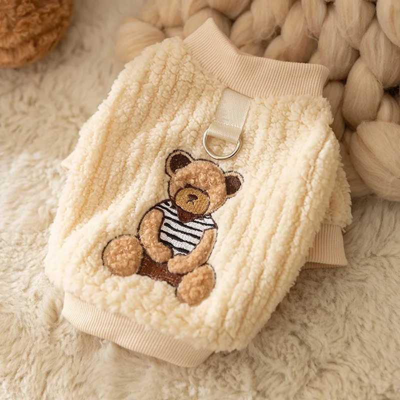 Autumn and Winter Thickened Warm Bear Fleece Teddy Bichon Pullover Sweatshirt Small and Medium Dogs Cat Sweatshirt Puppy Clothes C251030